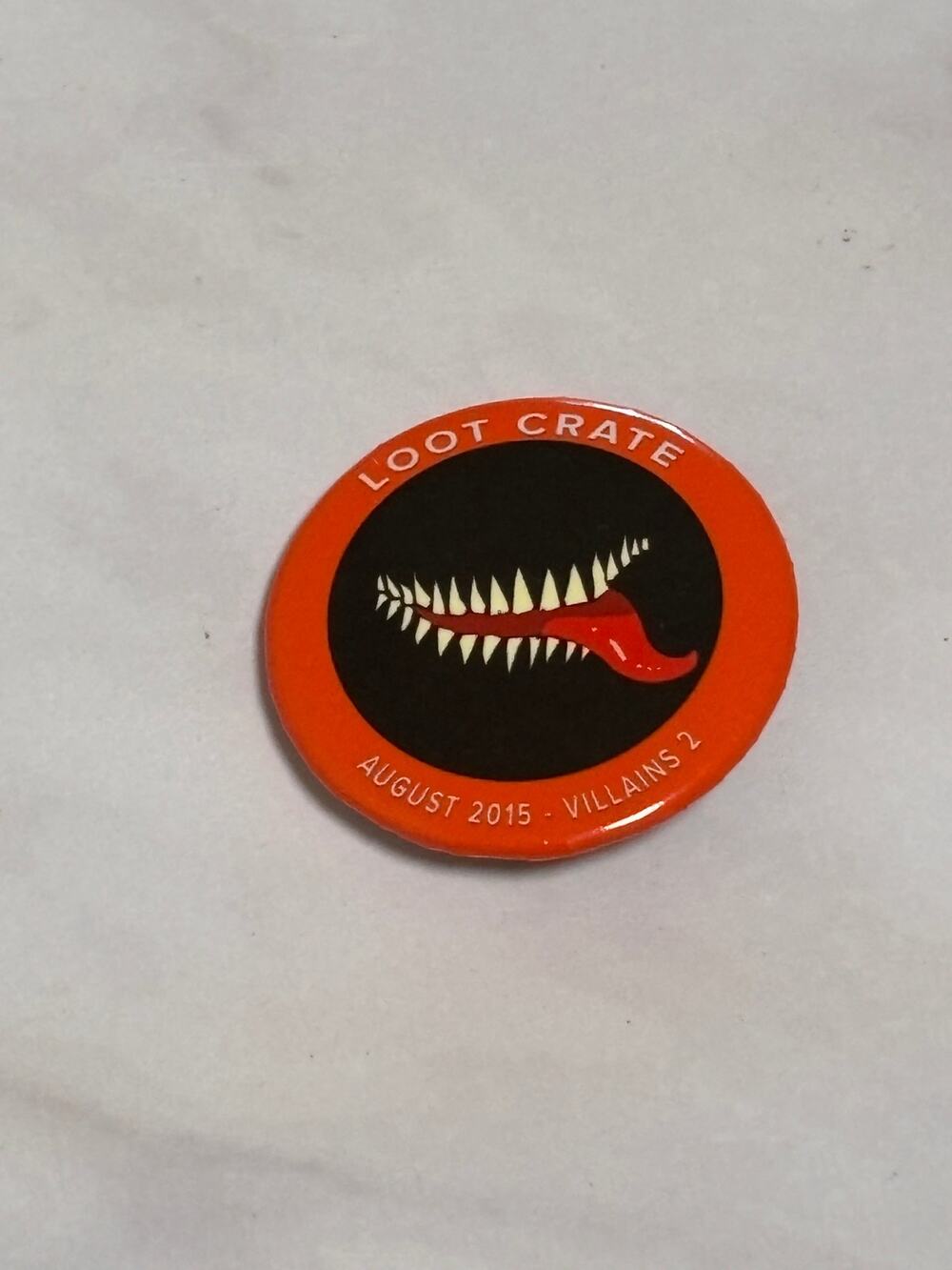 Loot Crate August 2015 “Villains 2” Venom Novelty Button Pinback Pin New